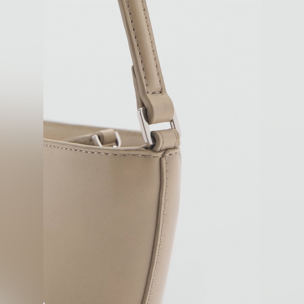 Mango MNG NWT light beige cream taupe shoulder handbag shoulder bag purse - Picture 7 of 9